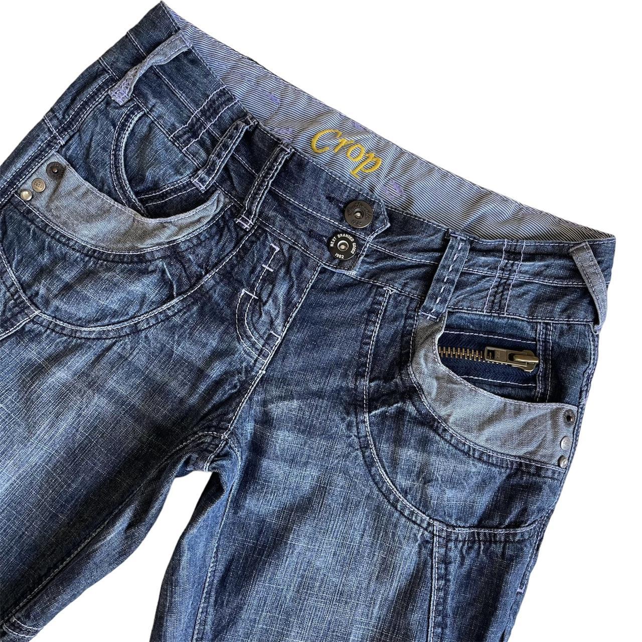 LOW RISE DENIM CAPRI PANTS Unreal low waisted... - Depop