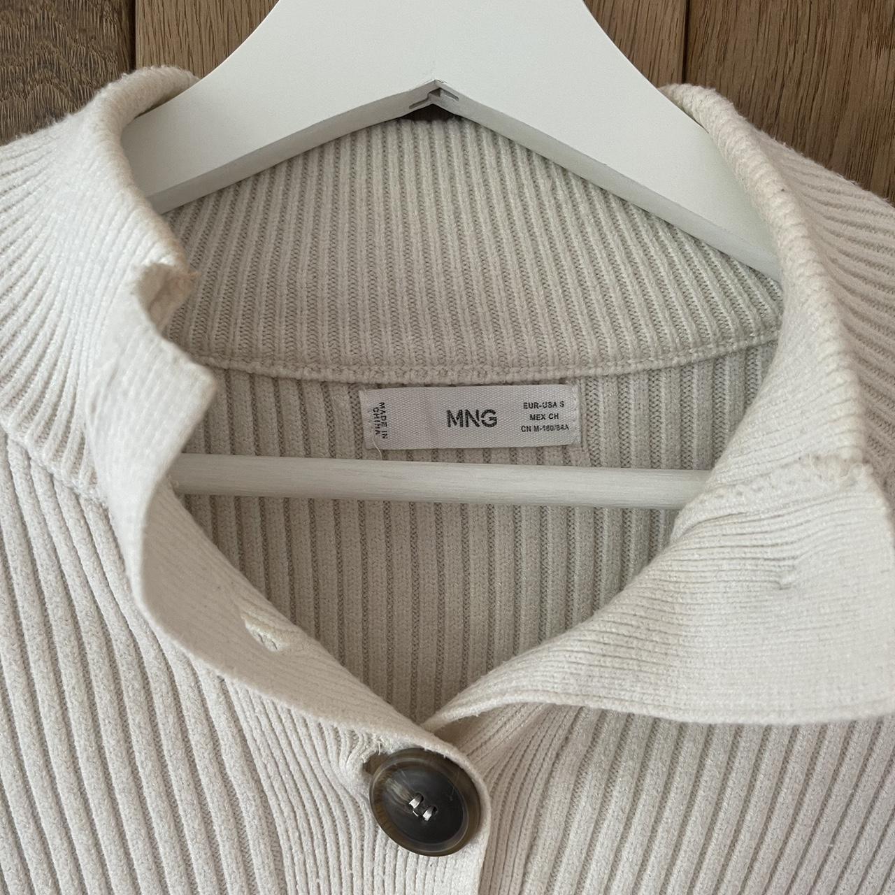 Mango cream button up jumper Size S Worn a few times Depop