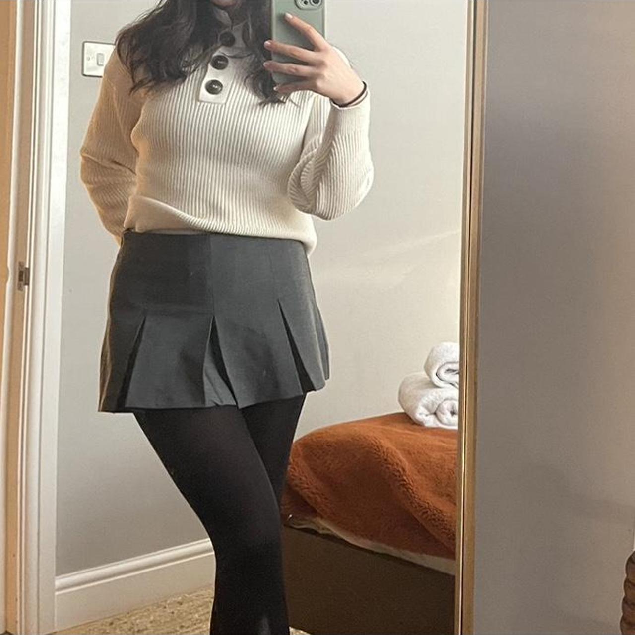 Mango cream button up jumper Size S Worn a few times Depop