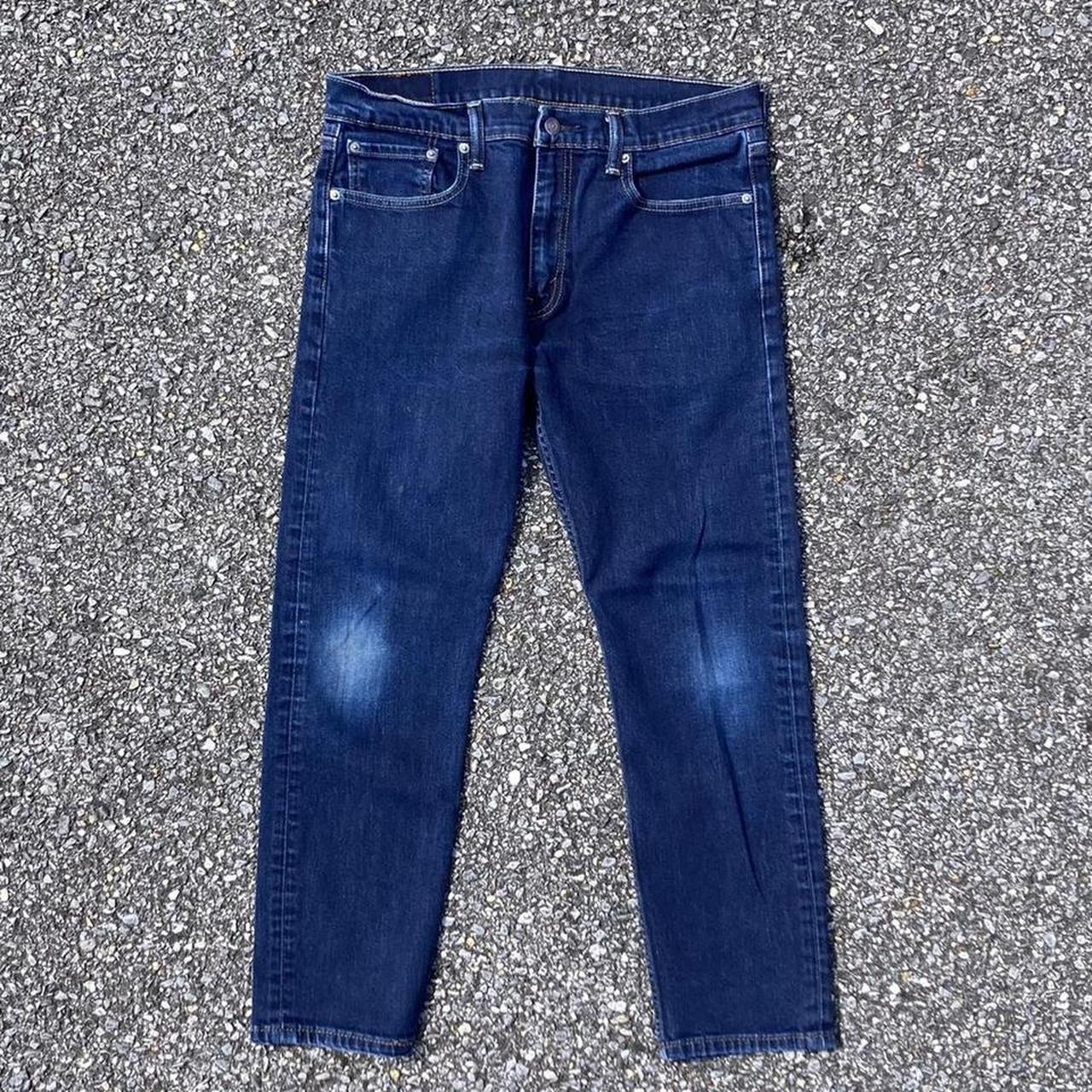 Levi’s 502 33x30 Dark Indigo Wash with Natural Fade... - Depop