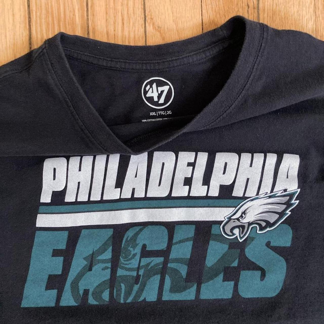 47 Men's Philadelphia Eagles Cover 2 Grey Long Sleeve T-Shirt