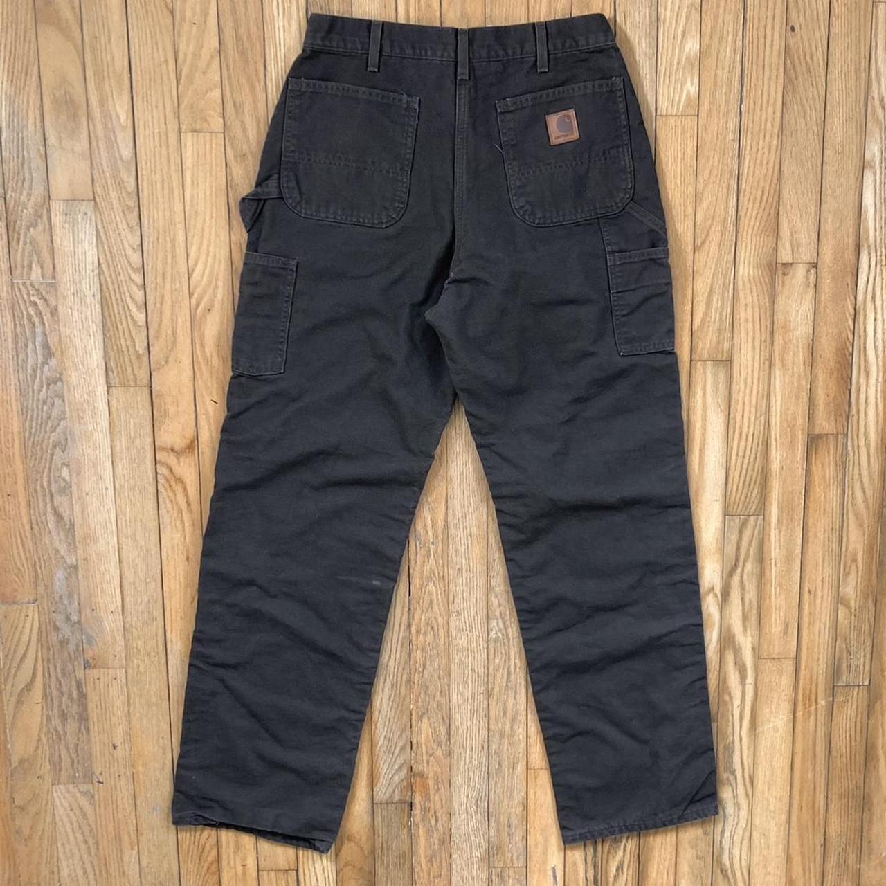 Vintage Y2K Carhartt Carpenter Pants Flannel Lined... - Depop