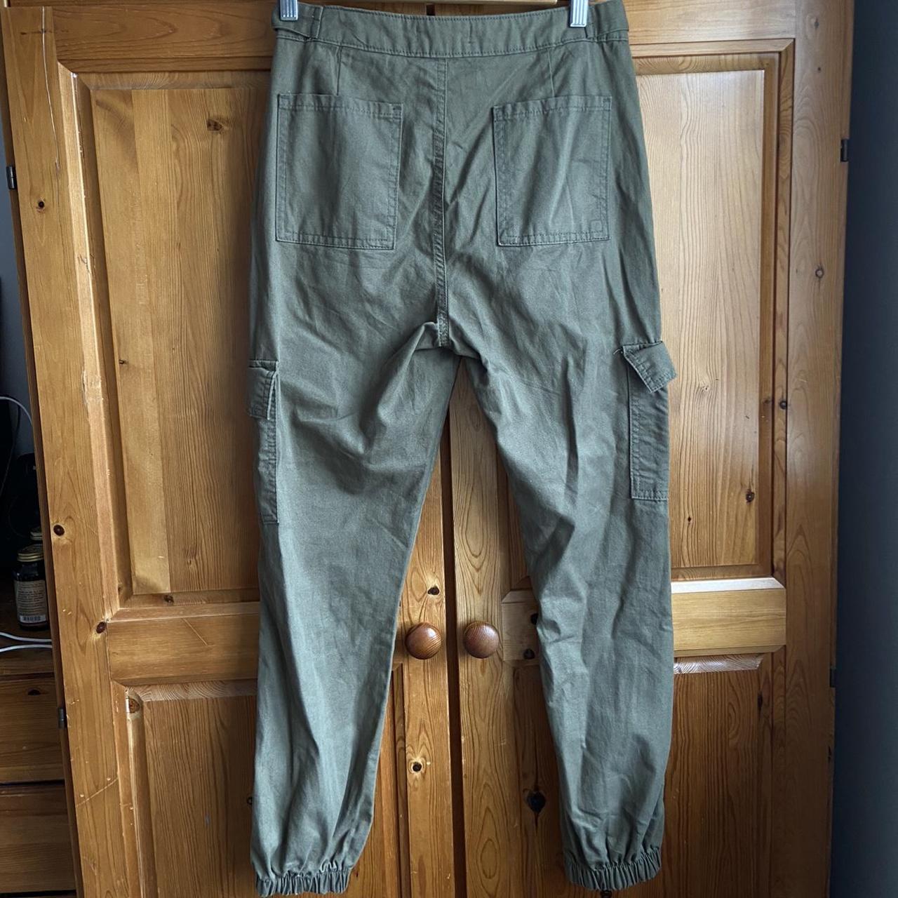 Primark Women's Khaki and Green Trousers Depop