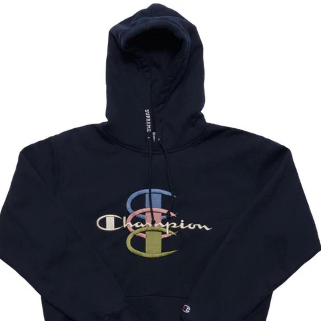 Supreme champion hot sale hoodie blue