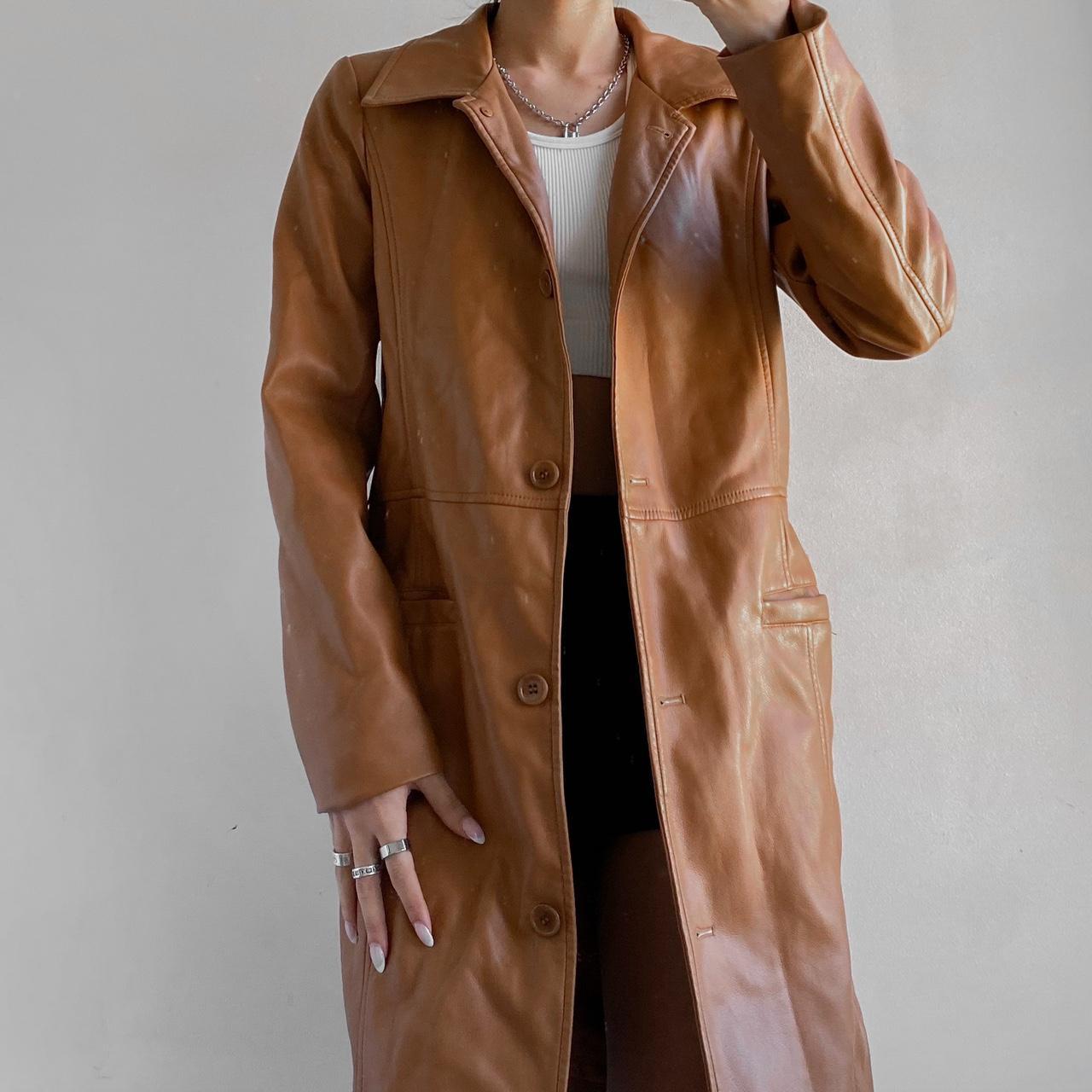 Urban Outfitters Women's Brown and Tan Coat (3)