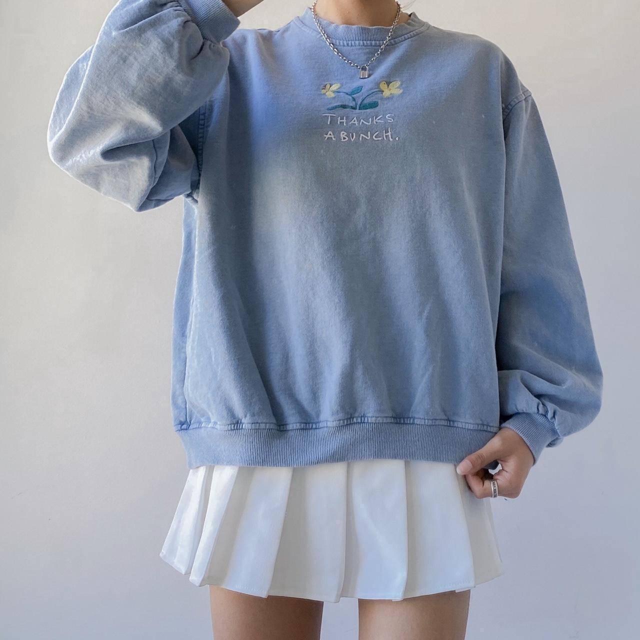 Urban Outfitters Thanks A Bunch Embroidered Crew Neck Sweatshirt
