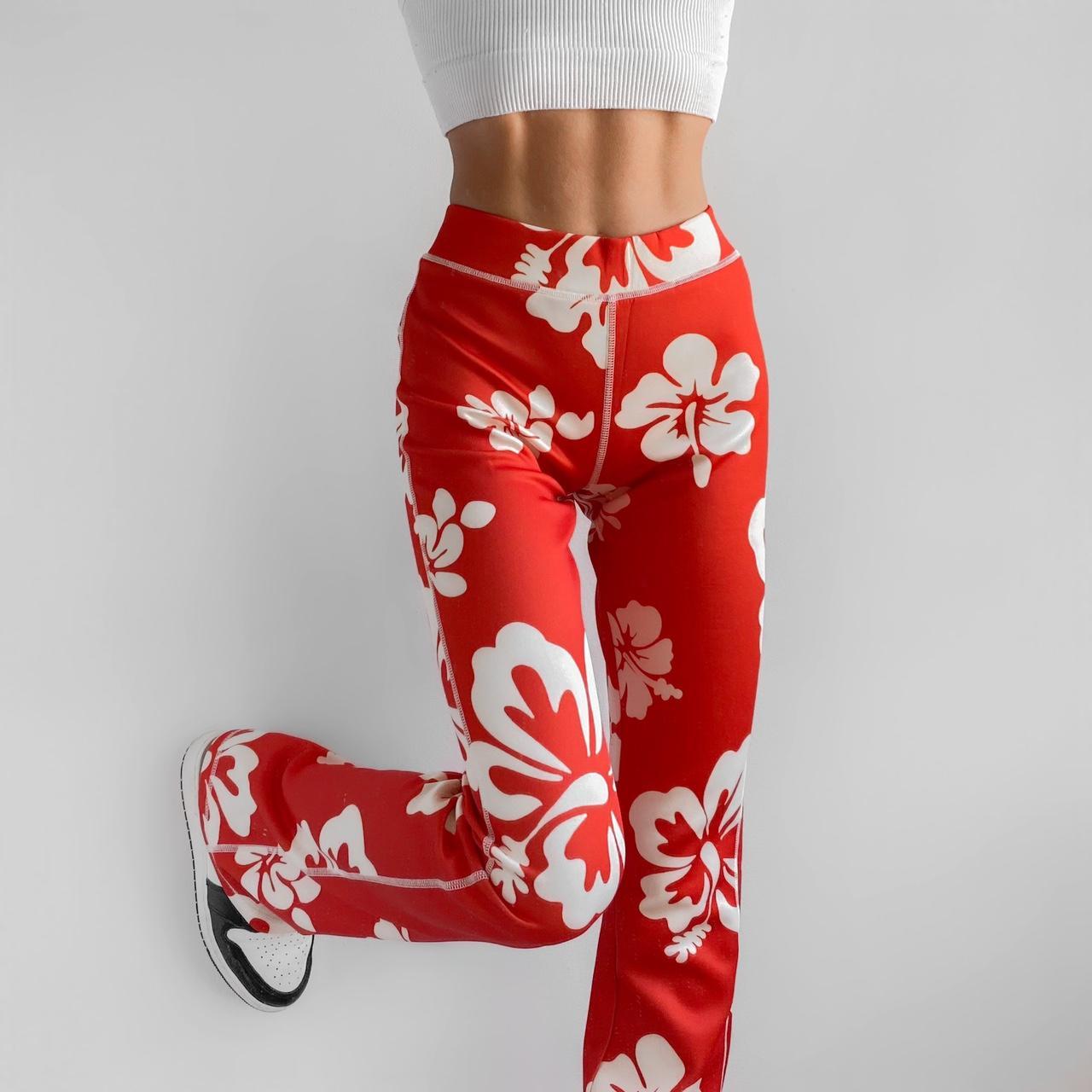 Urban Outfitters Tropical Floral Print Flare Depop