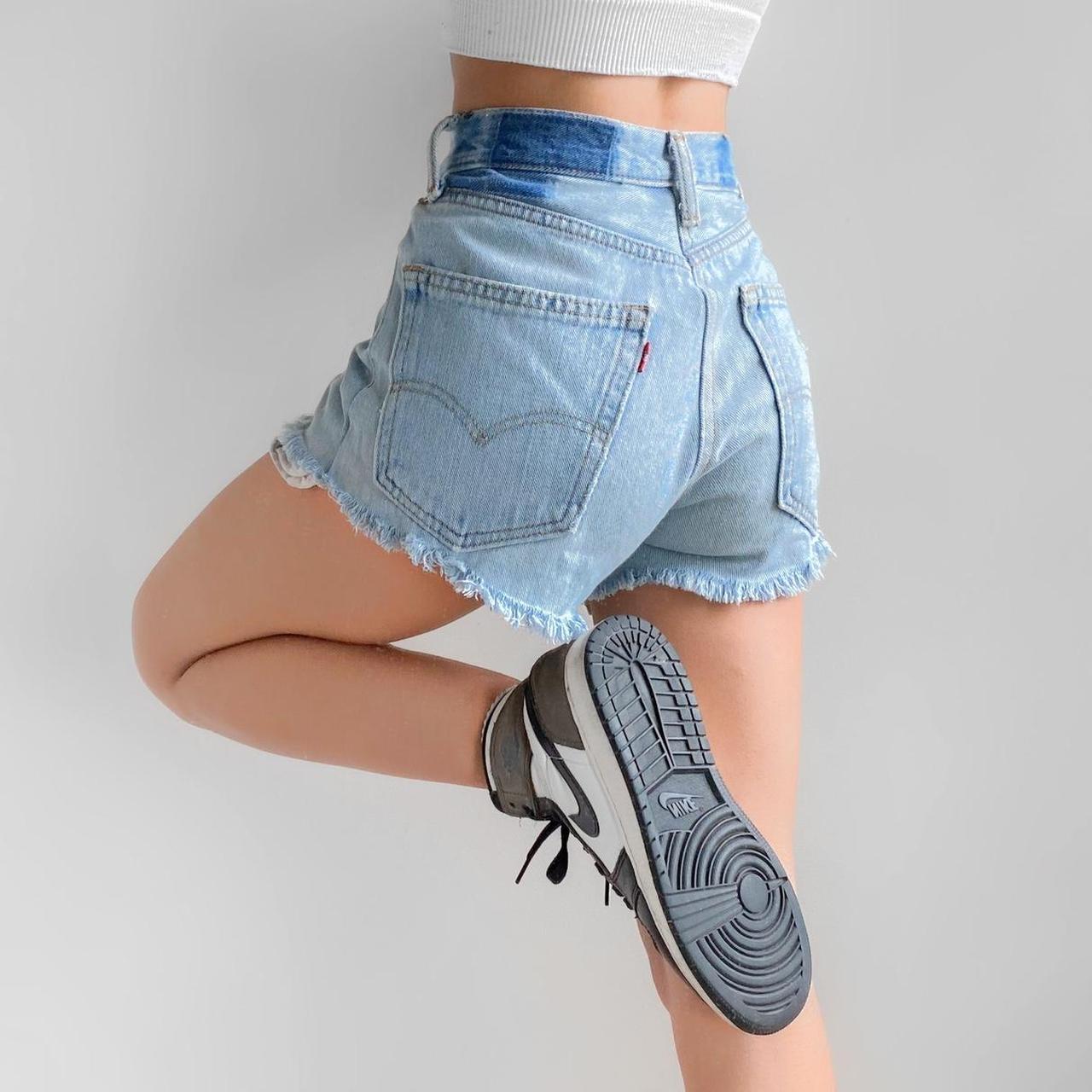 Light wash cut off hot sale shorts