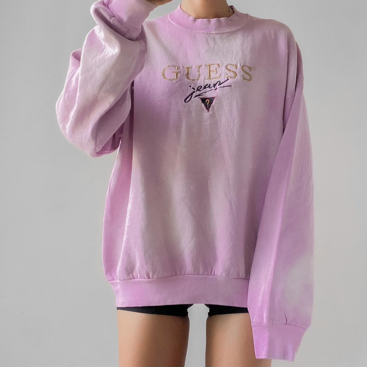 Pink guess sweatshirt online