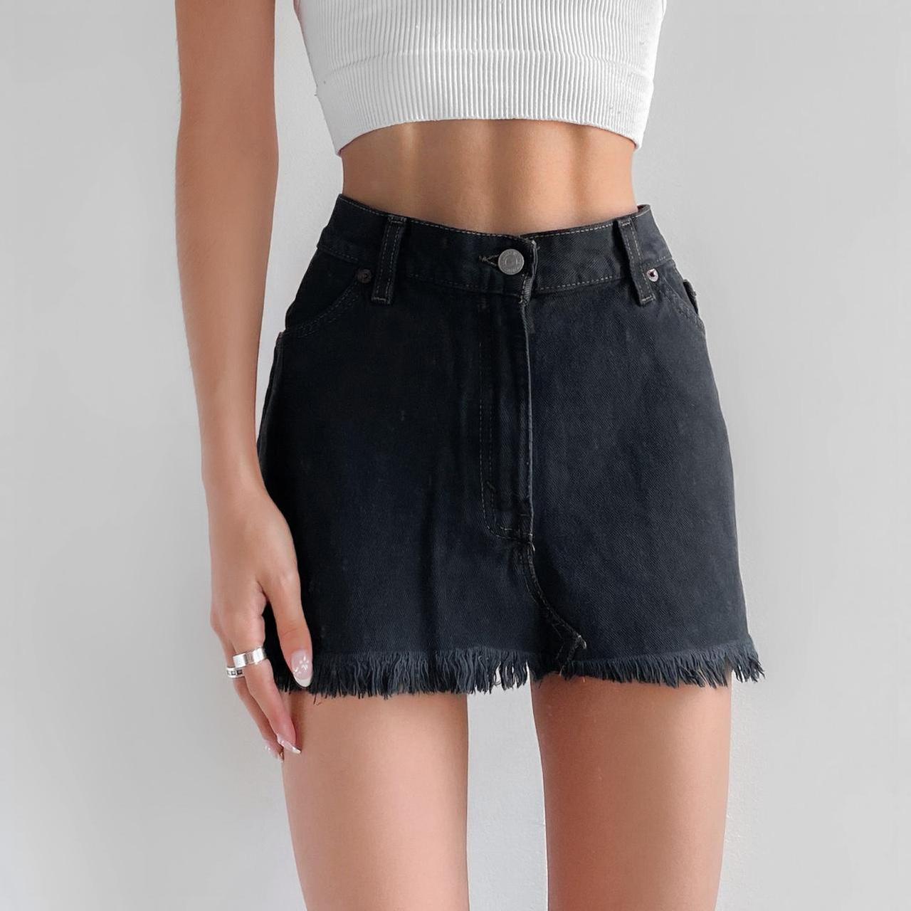 Black jean on sale mini skirt levi's