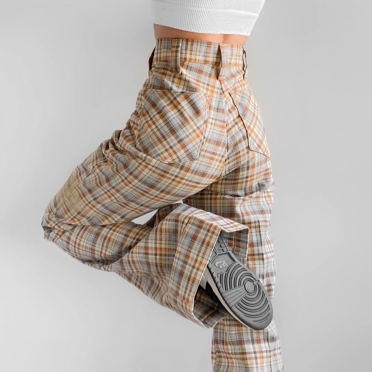 Bootcut hot sale plaid pants