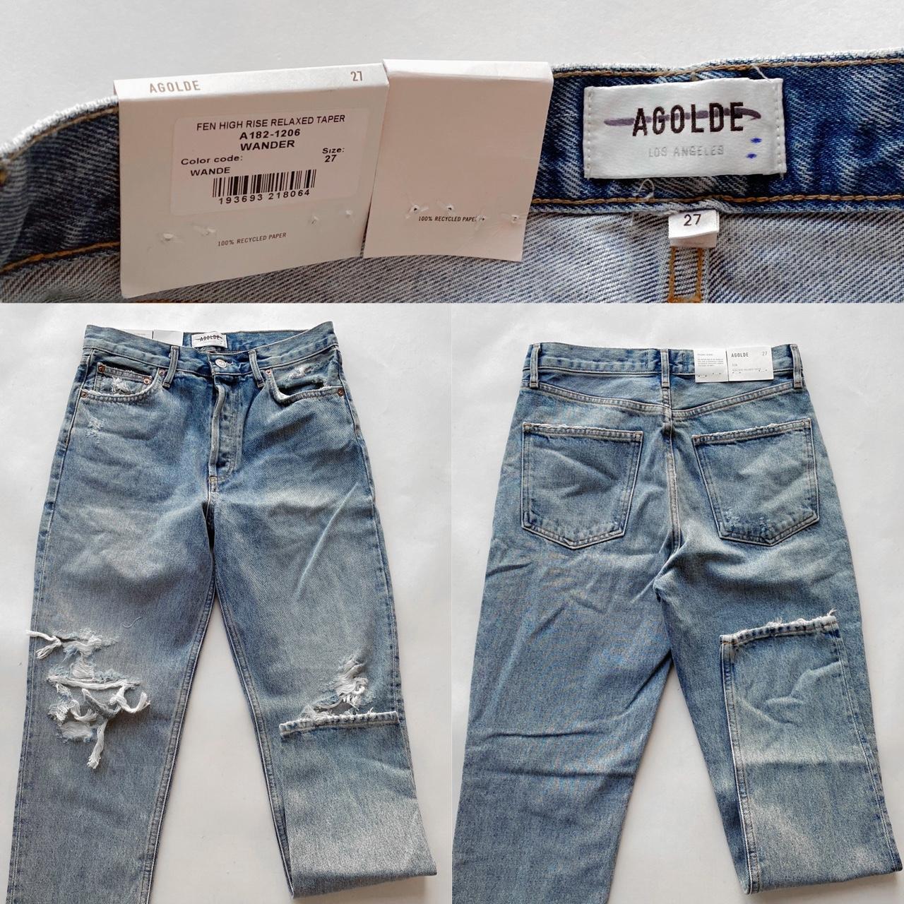 AGOLDE Distressed Straight Tapered Fit Jeans