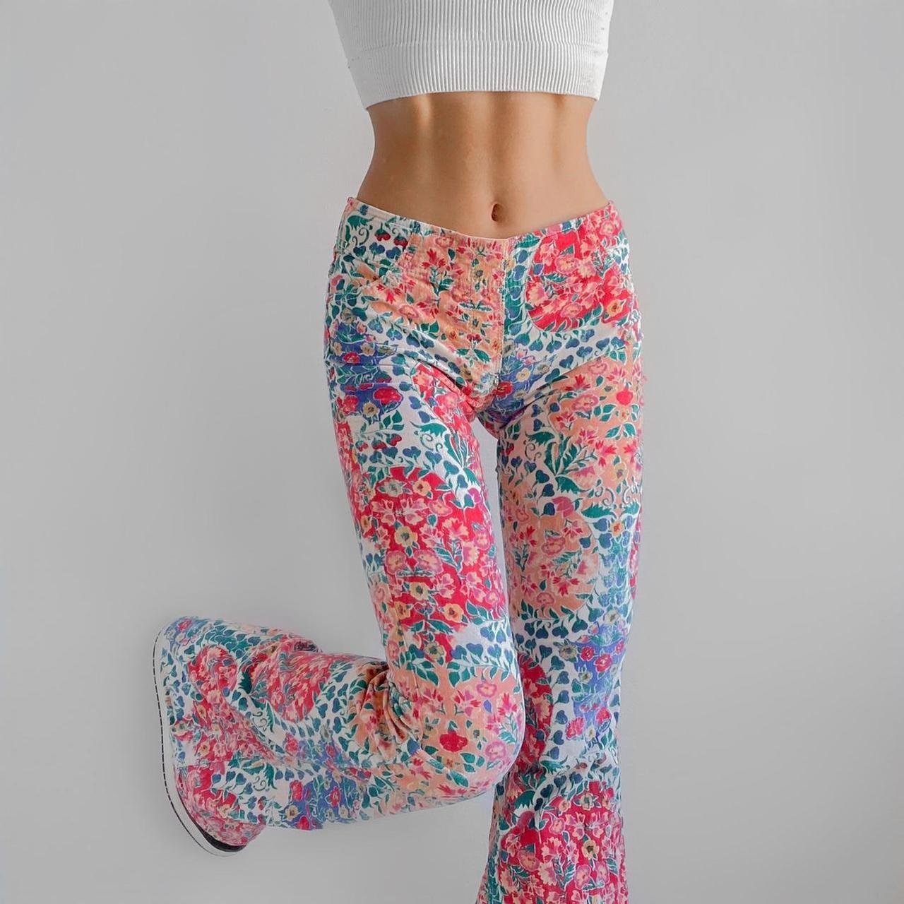 Women's Floral Print Wanderer Flare Jean