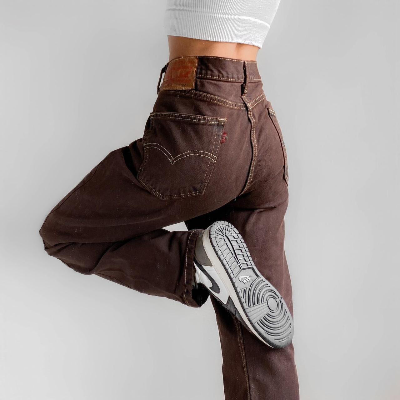 Levi's Straight Leg Brown 505 Jeans ✨ Next day - Depop