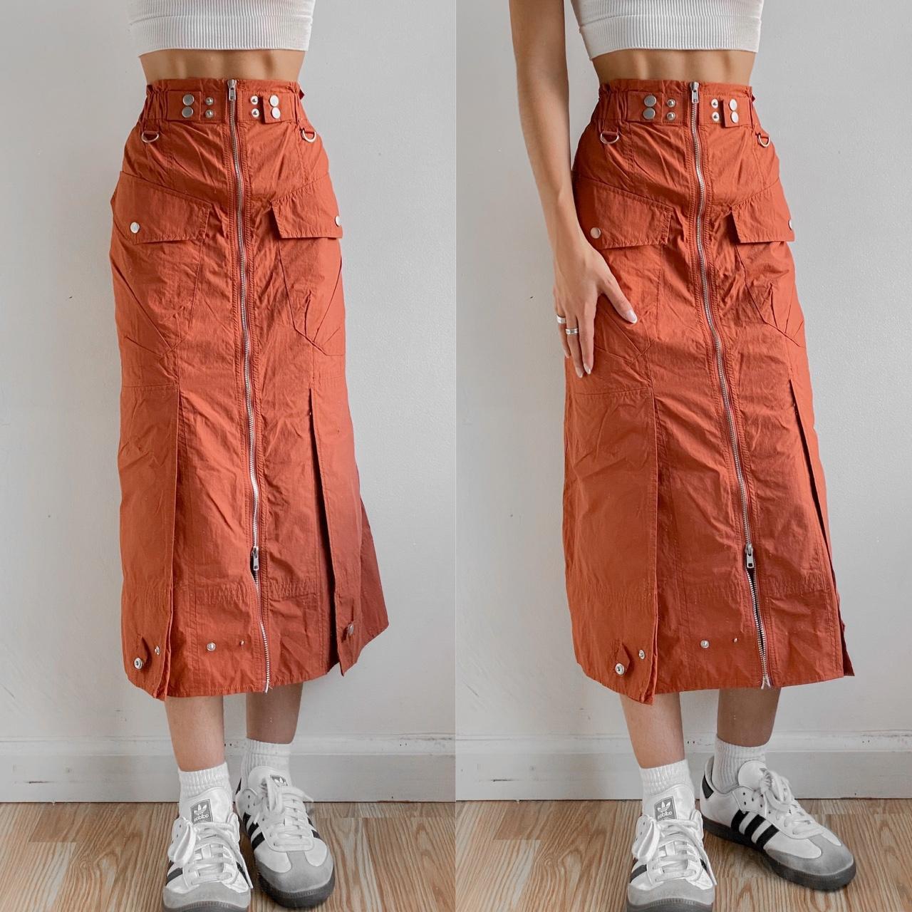 Orange utility skirt best sale