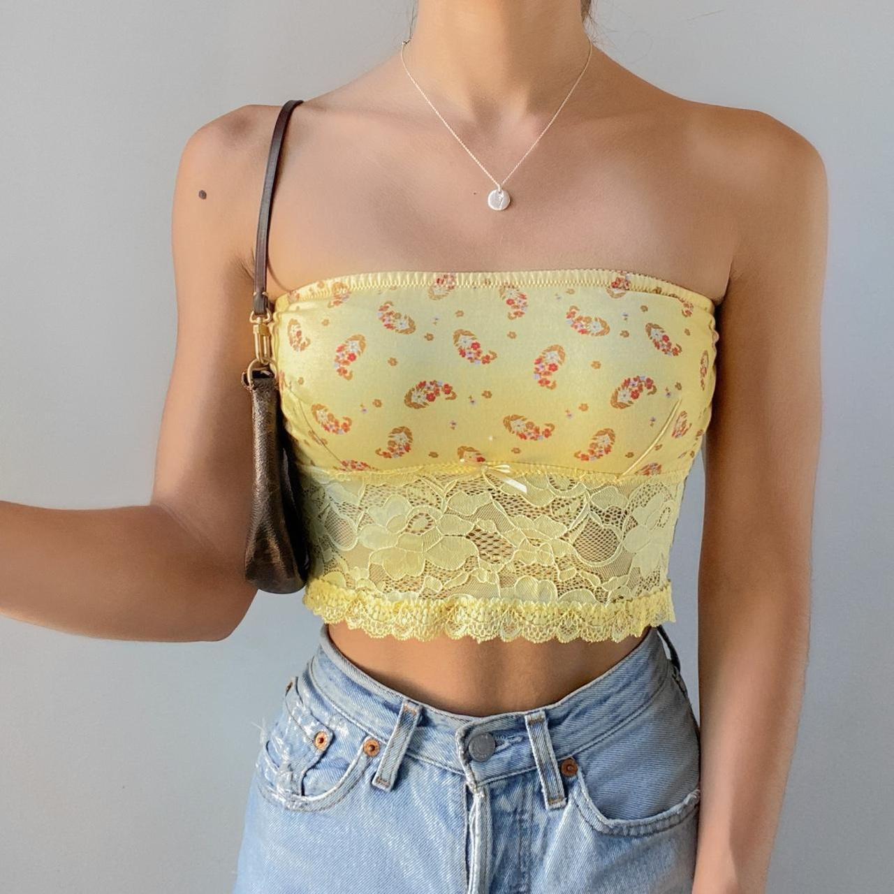 Urban Outfitters Lemon Yellow Exposed Seam Detail Crop Top, Size XXL – The  Plus Bus Boutique