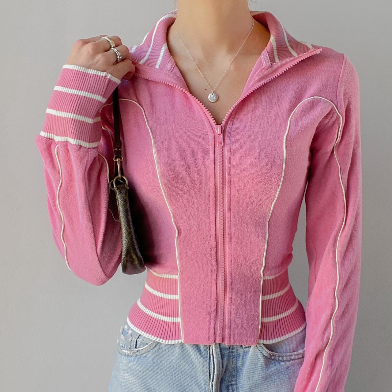 Urban outfitters pink online zip hoodie