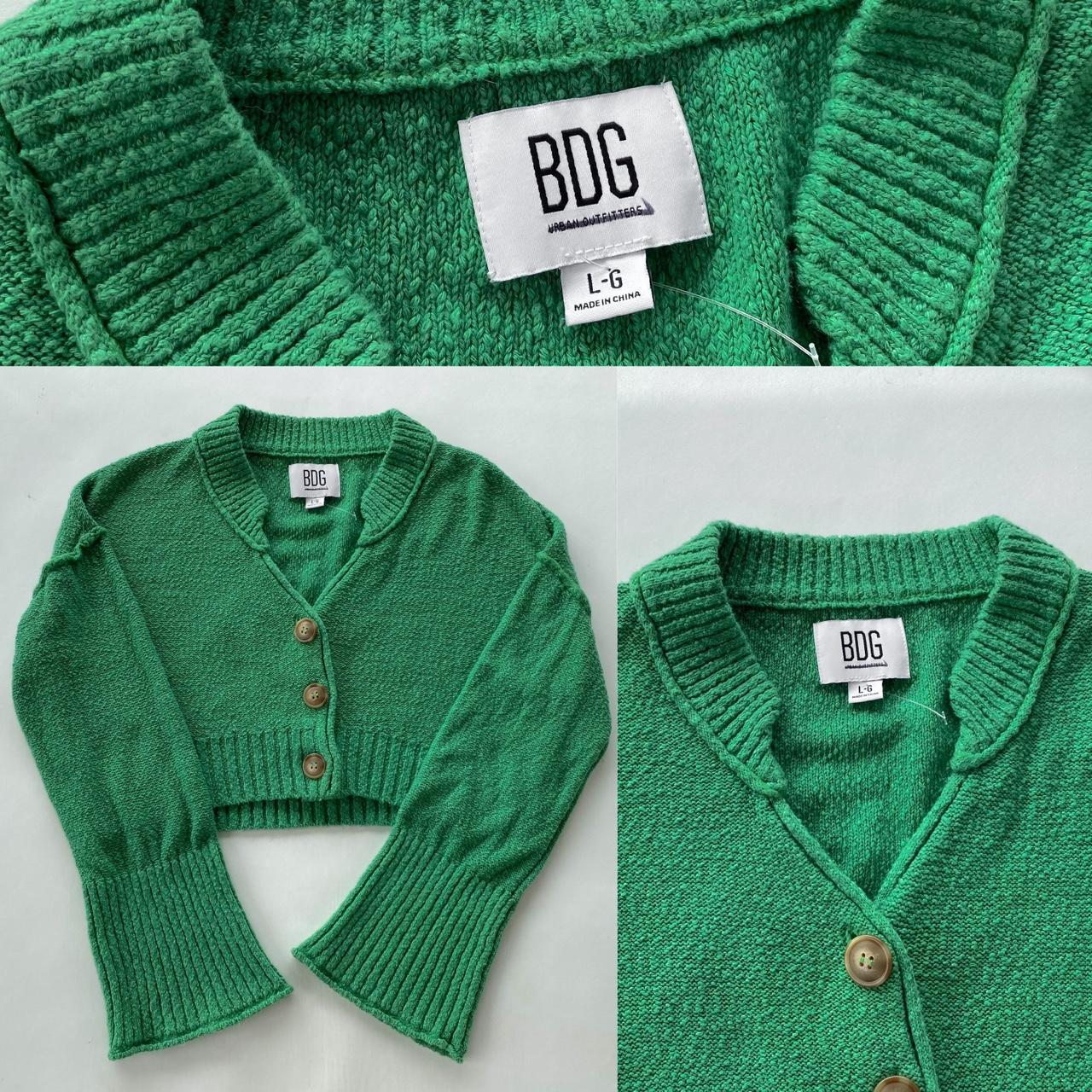 Urban Outfitter - Green Button Front Knit Cardigan | Depop