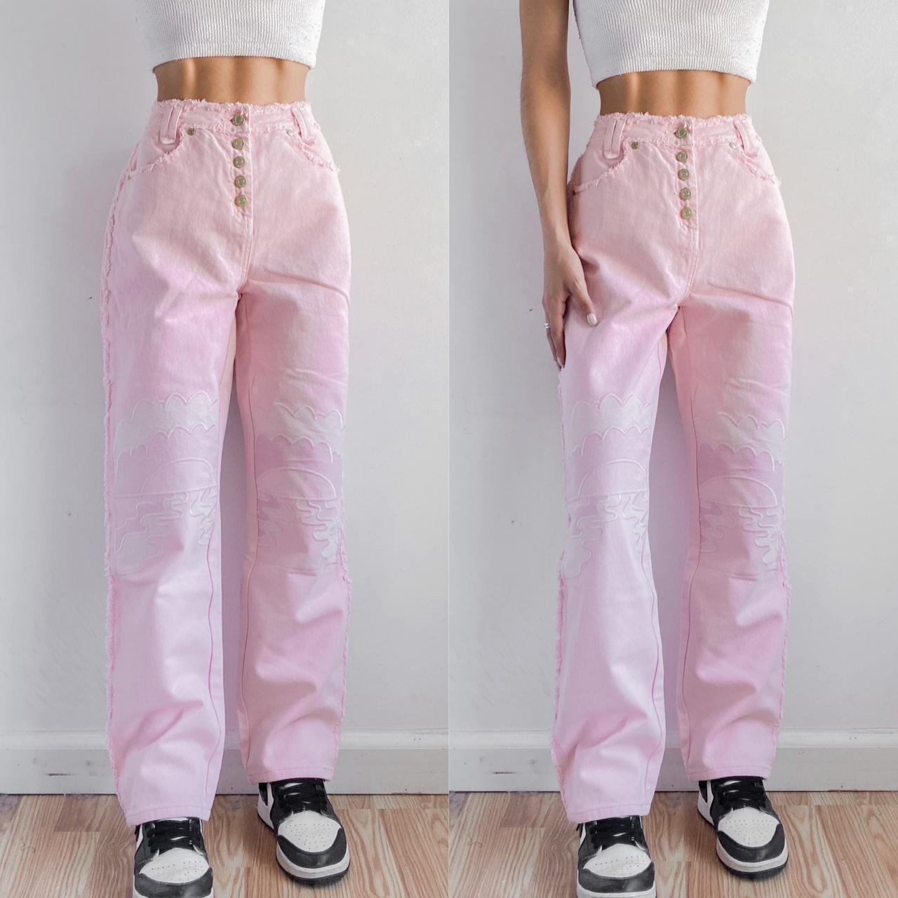 NWT House Of Sunny Free People Pink Day cheapest Tripper Jessie Patchwork Jeans Sz 12