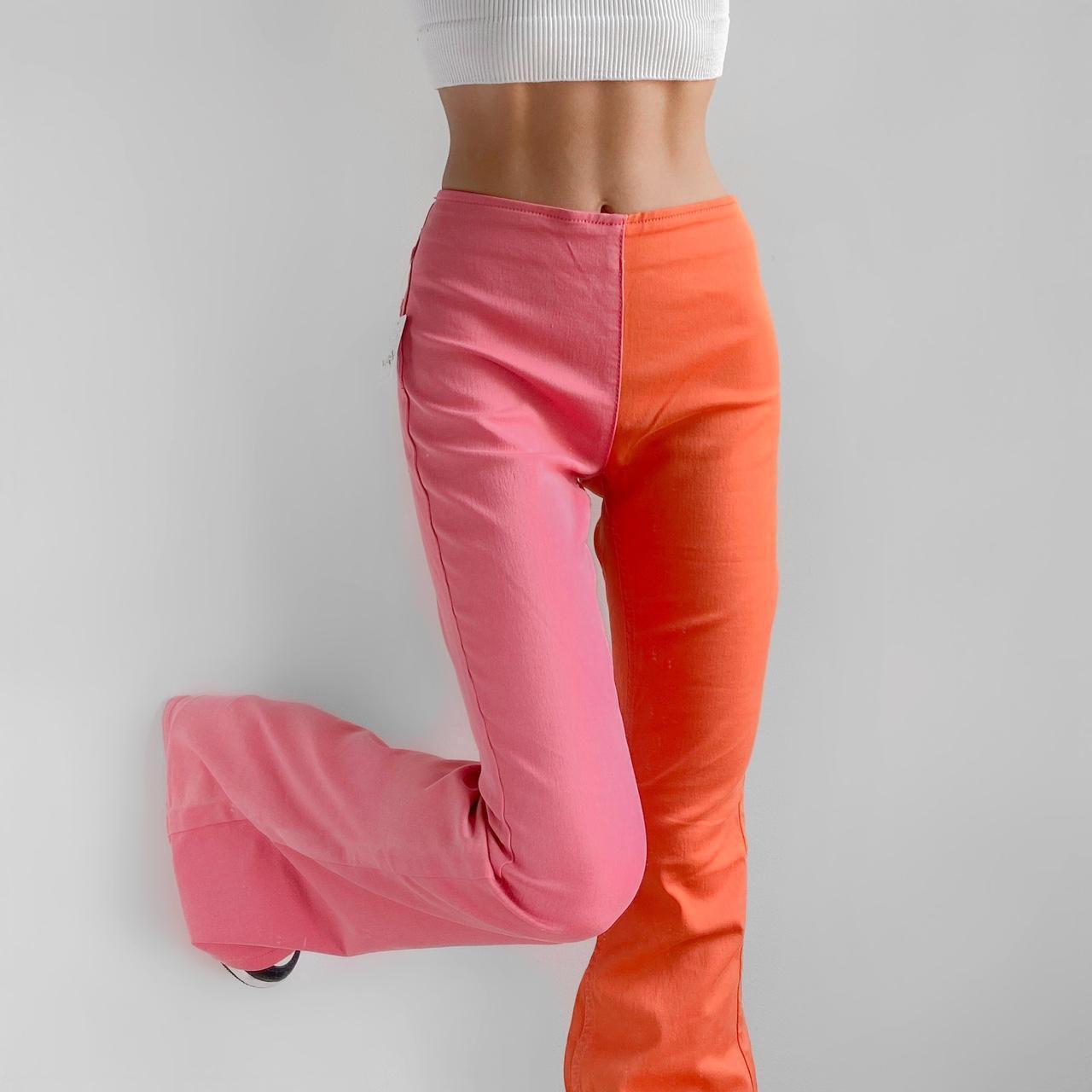 Online Pink two-tone pants