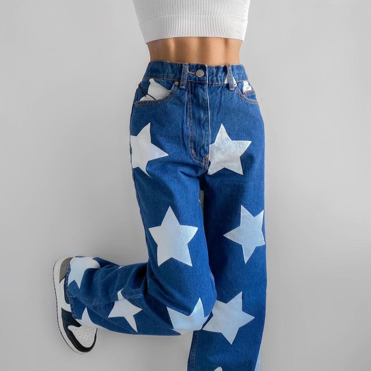 Urban Outfitters Baggy Star Print Jean in Depop