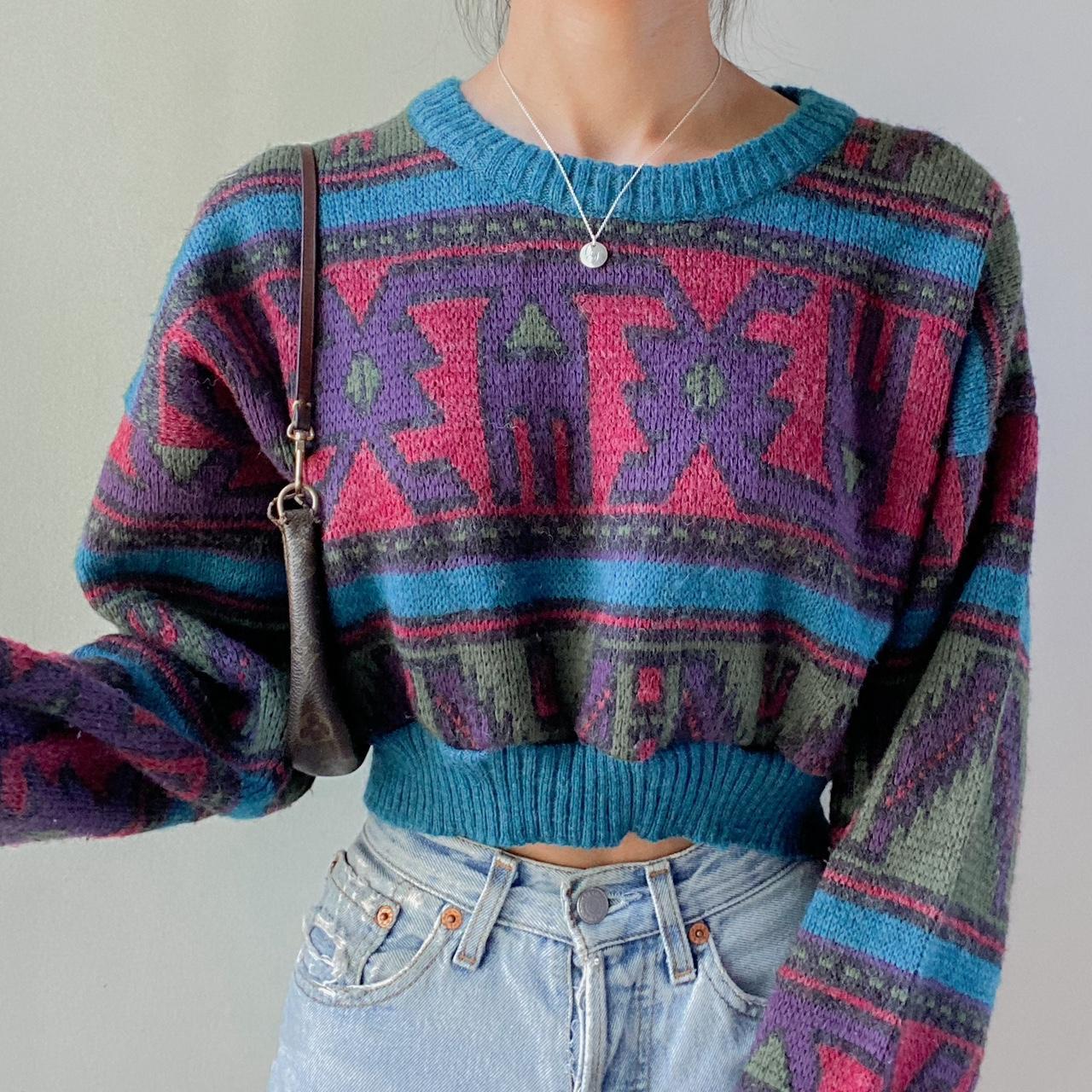 VINTAGE COOL OVERSIZED MULTI COLOR SWEATER – AKIRA