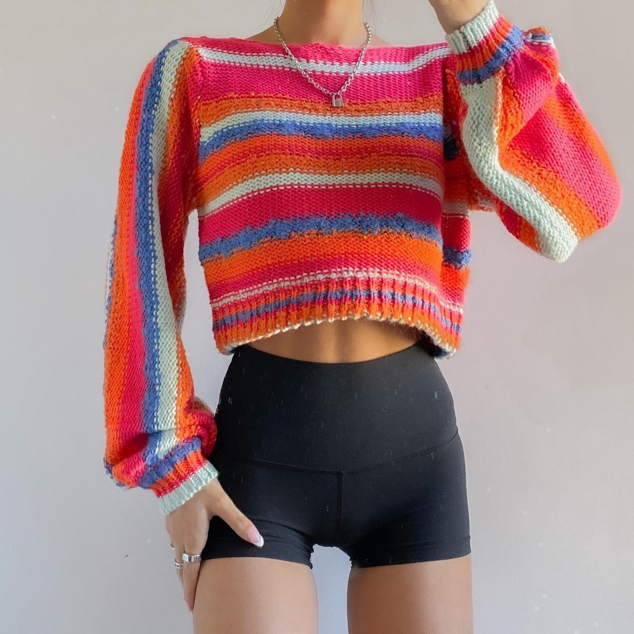 Rainbow sweater urban outfitters best sale