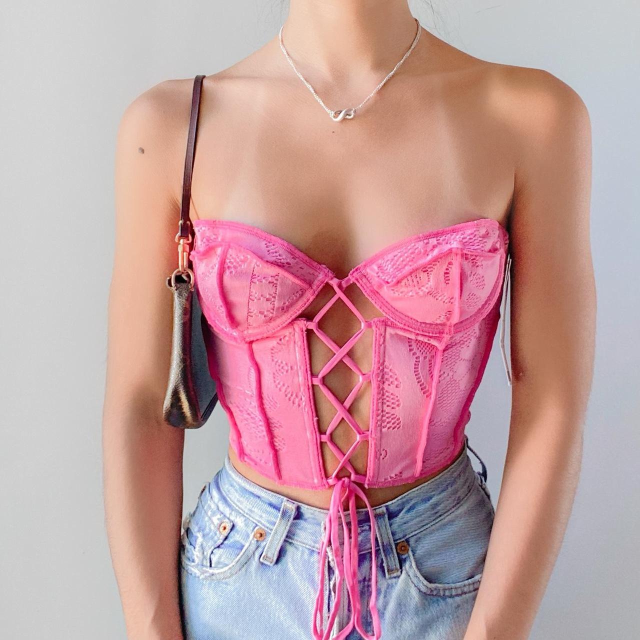 RARE urban outfitters middleton pink corset popular