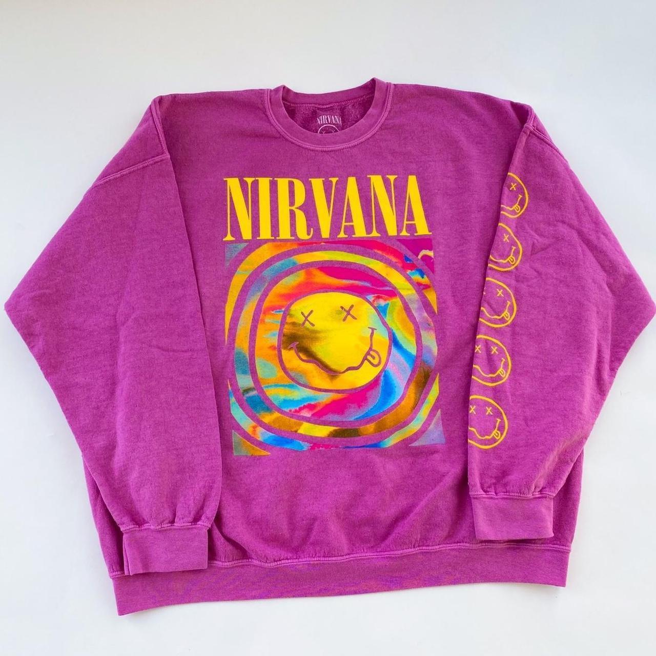 BRAND outlet NEW! L/XL Urban Outfitters Nirvana PINK sweatshirt