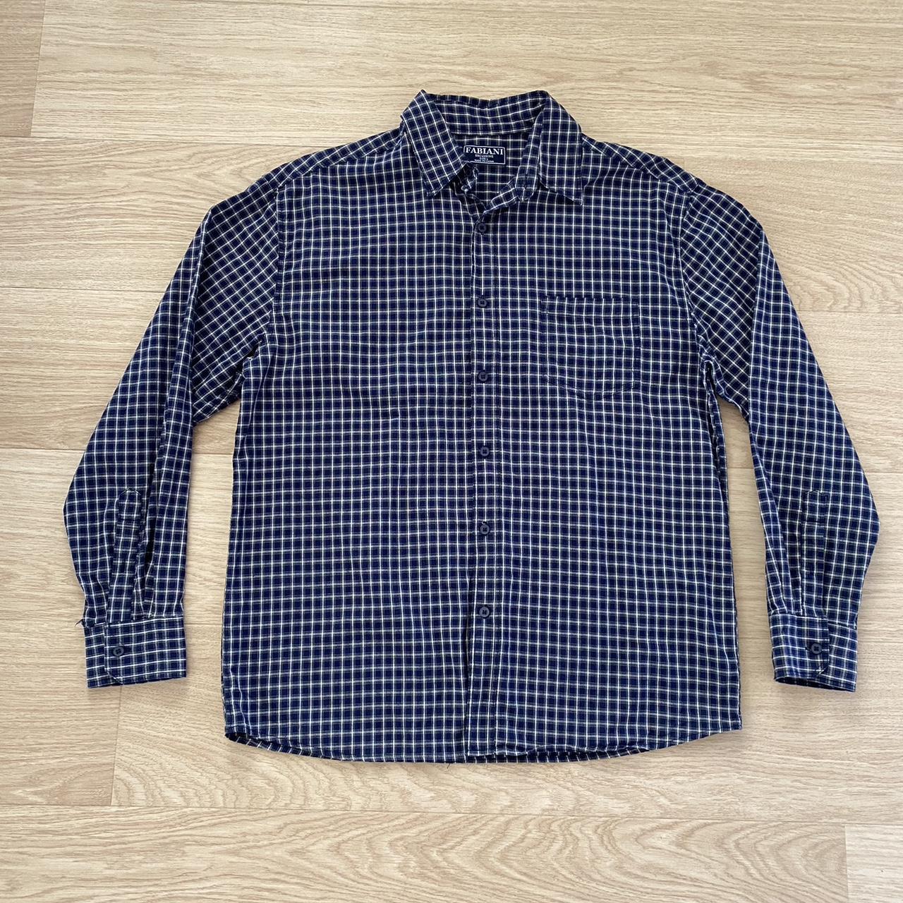 Fabiani Blue check shirt Great condition - hardly... - Depop