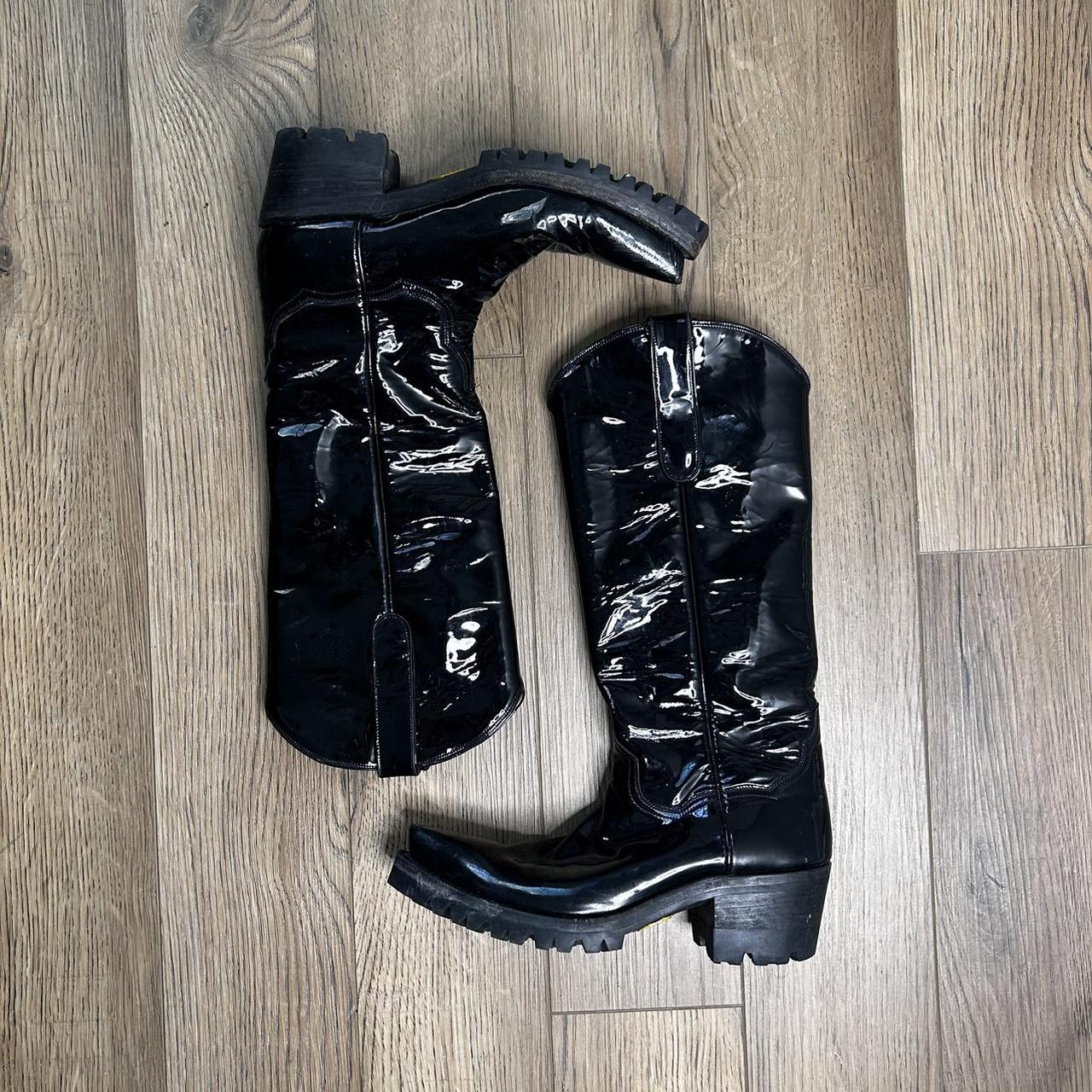 Patent Leather Cowboy Boots. So cute and... Depop