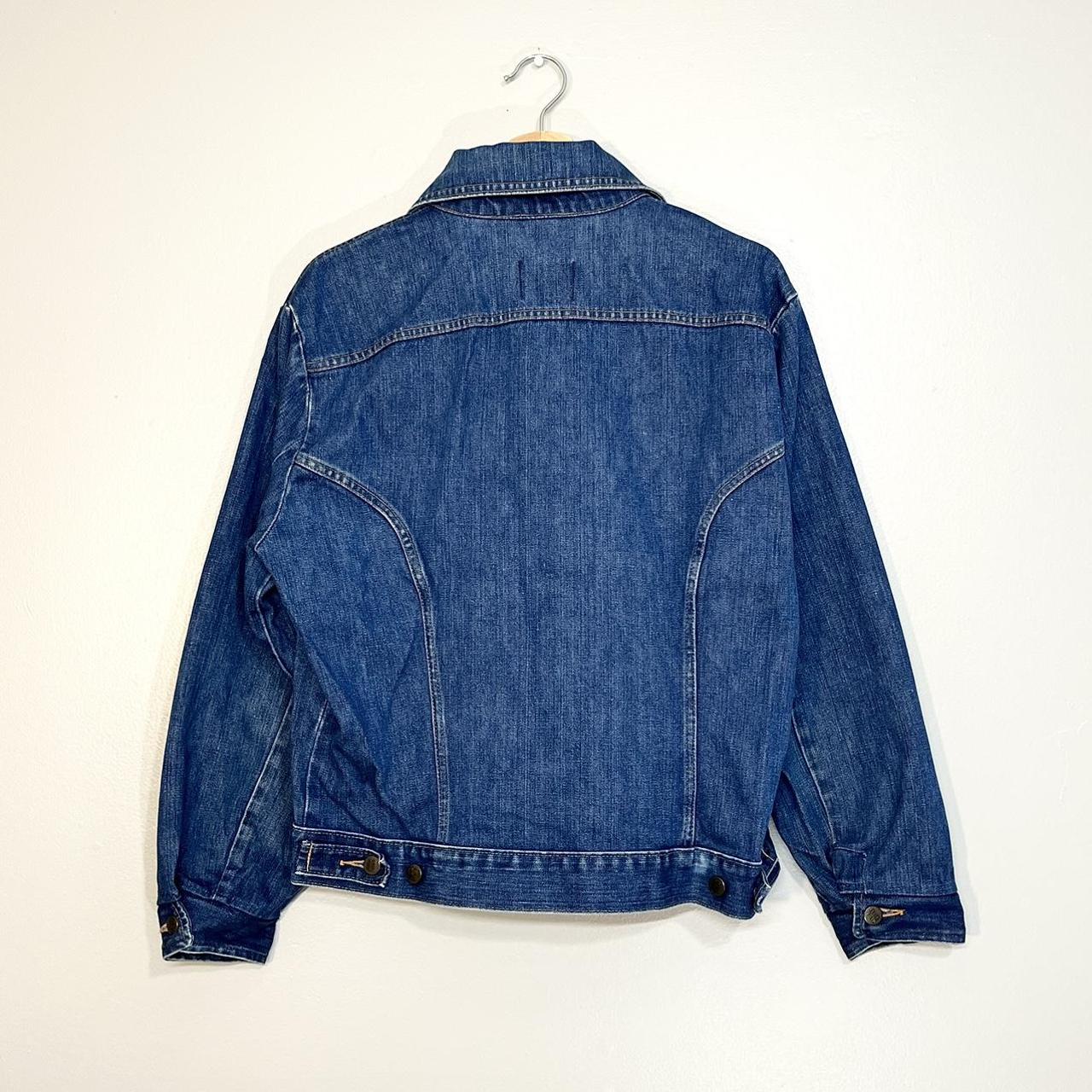 American Vintage Women's Navy and Blue Jacket | Depop