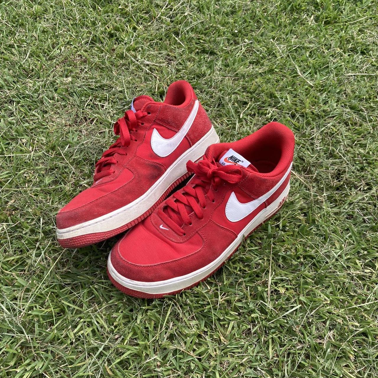 nike air force 1 high men's skateboarding shoes red