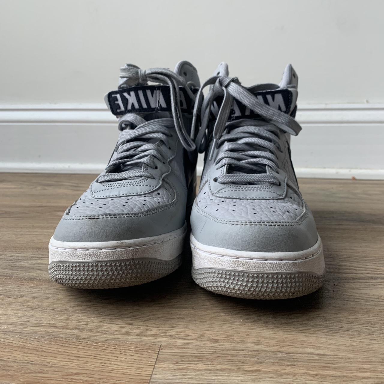 Grey suede air clearance force 1 high top