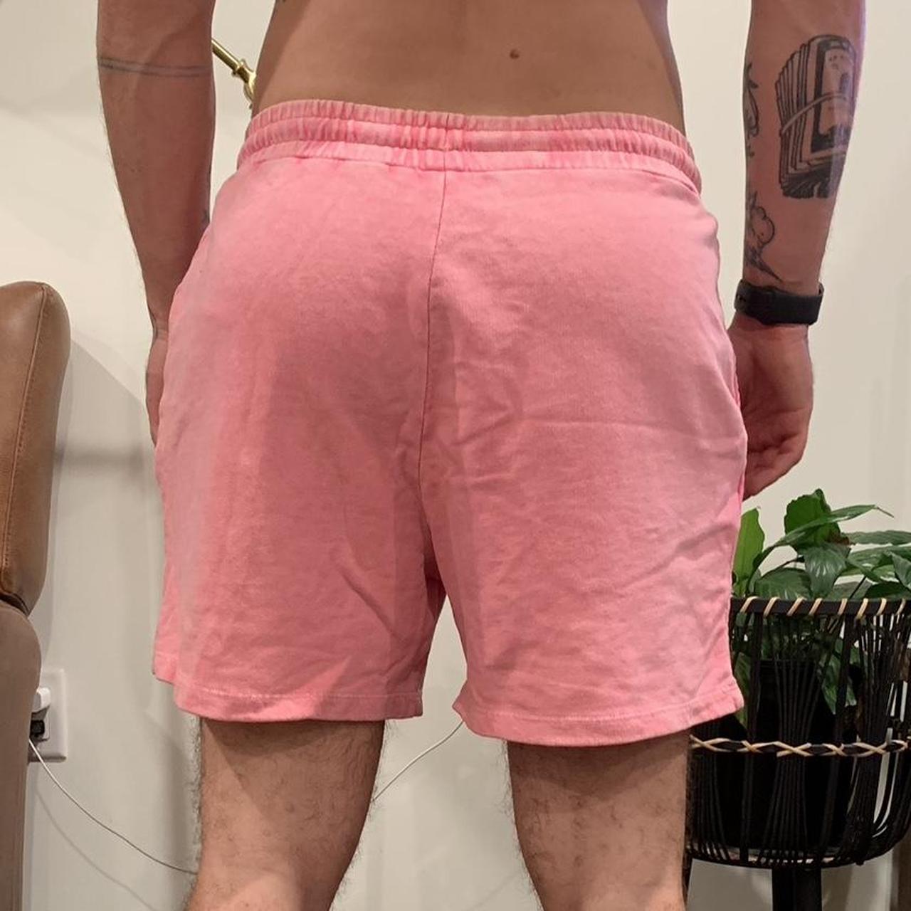 Pink Shorts Sweatpant material Cotton W 34 M Depop