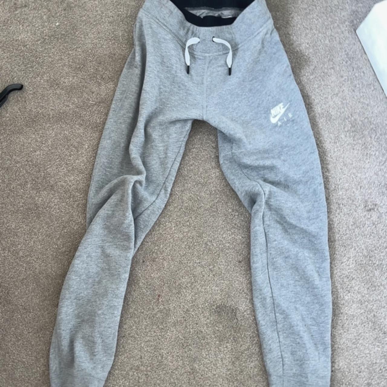grey nike joggers with black waistband, so comfy ,... Depop