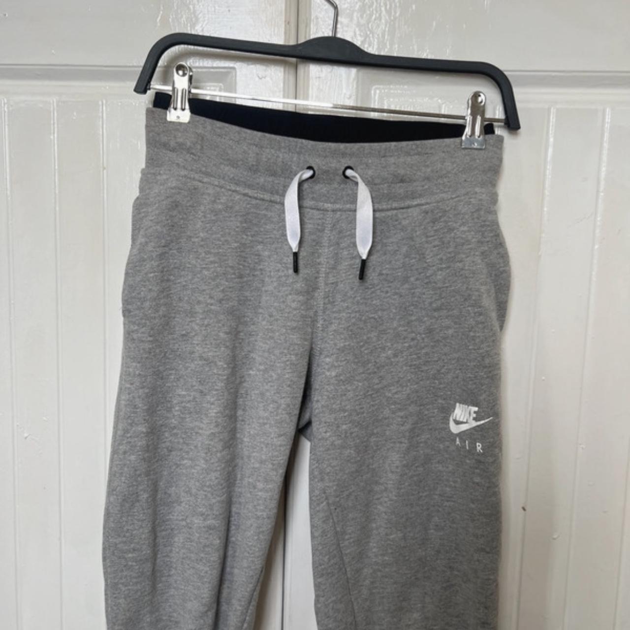 grey nike joggers with black waistband, so comfy ,... Depop