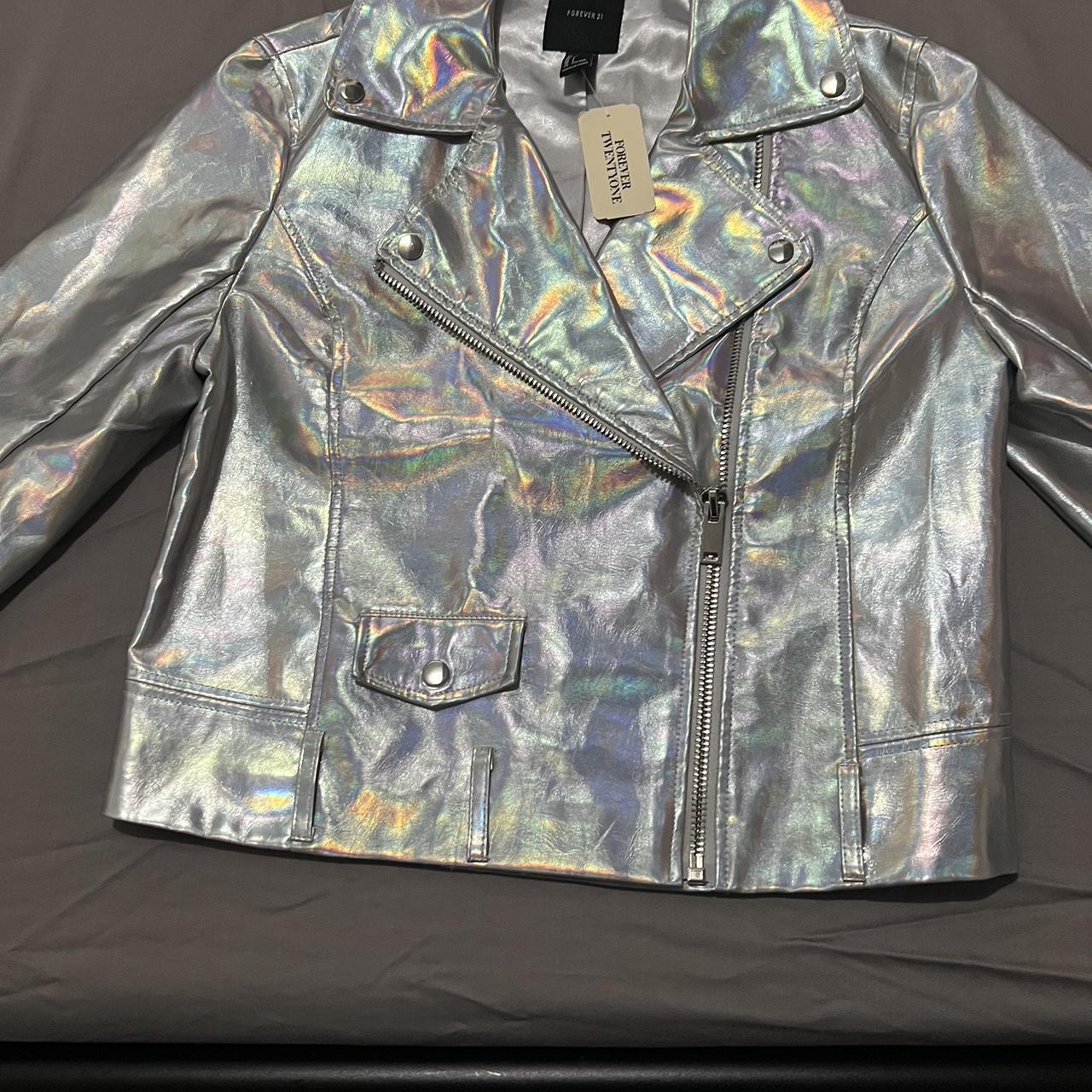 Forever 21 faux leather holographic I Depop