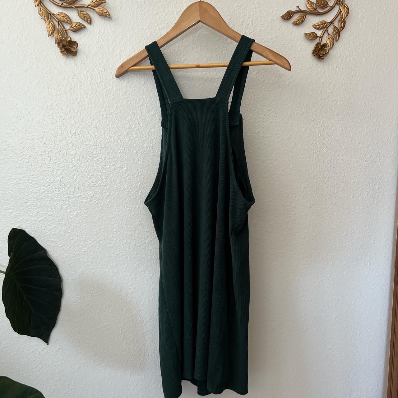 Hunter Green Corduroy Overall Dress Size... - Depop