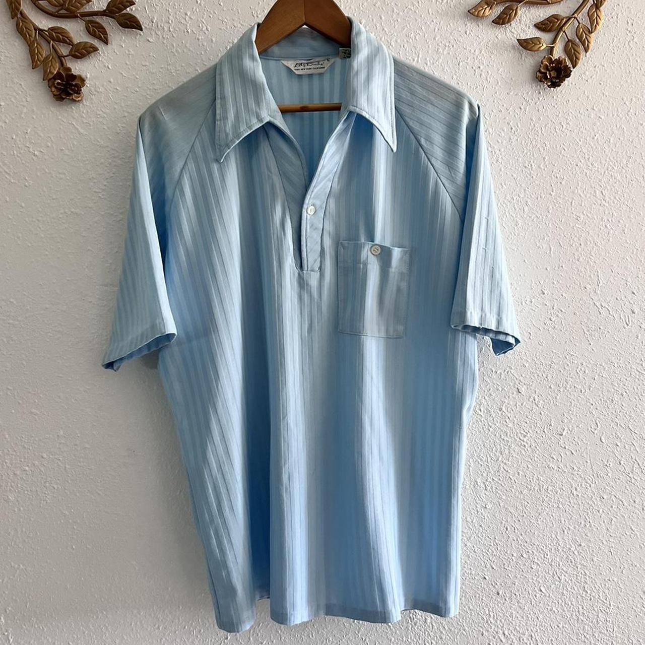 Lilly Daché Men's Polo shirt - Blue - L – Vintage 70's Lilly Dache Butterfly Collar Baby …