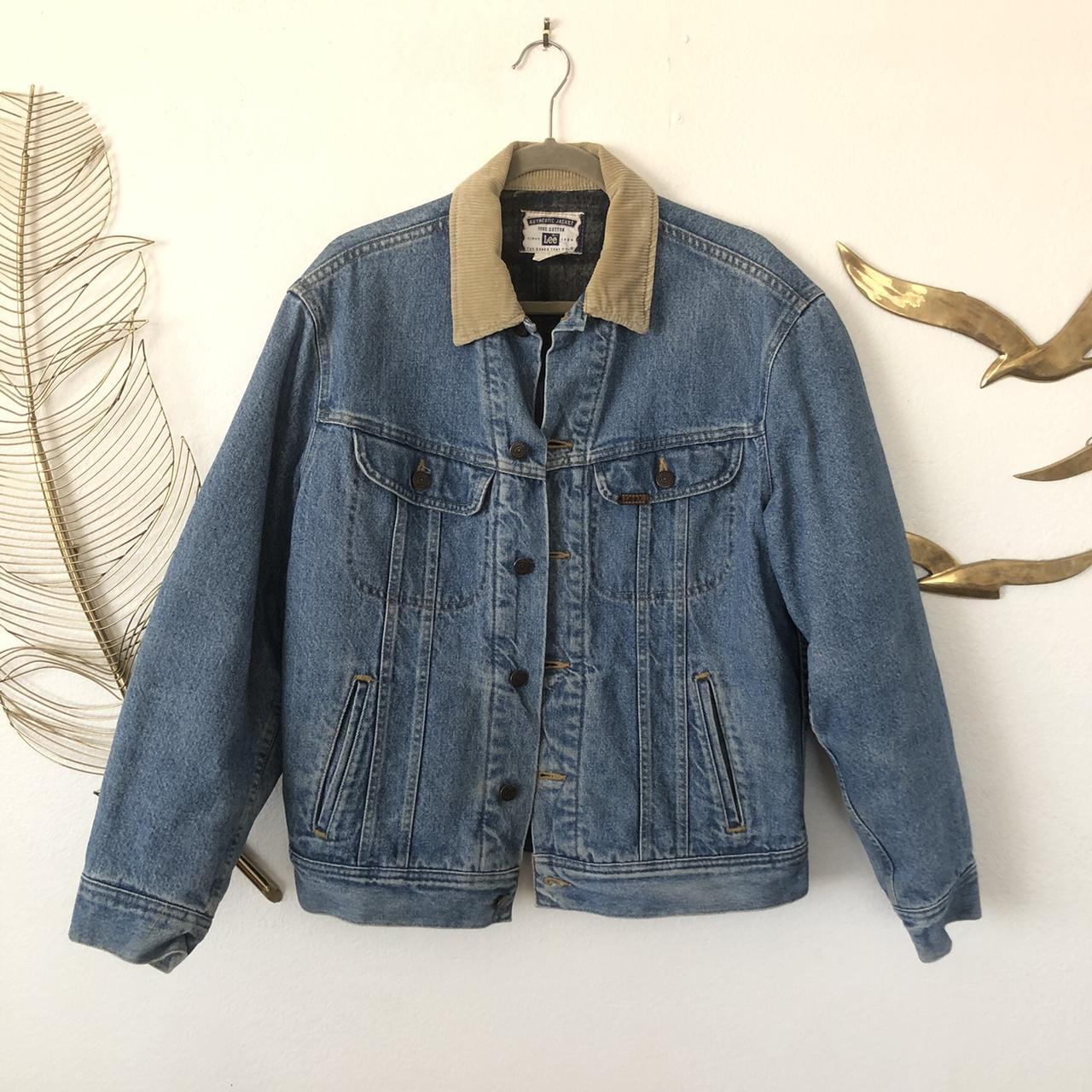 Vtg Lee Blanket Lined Denim Trucker Jean Jacket... Depop