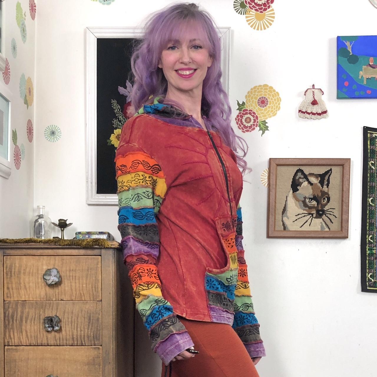 Vintage Hippie Patchwork Hoodie, Zip Front Hooded | Depop Vintage Hippie Patchwork Hoodie, Zip Front Hooded | Depop
