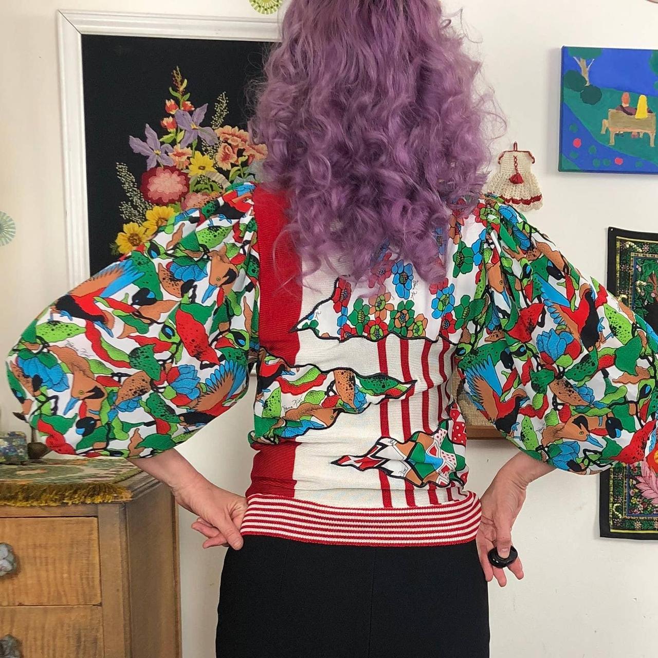 Vintage Diane Freis Blouse, 1980s Maximalist