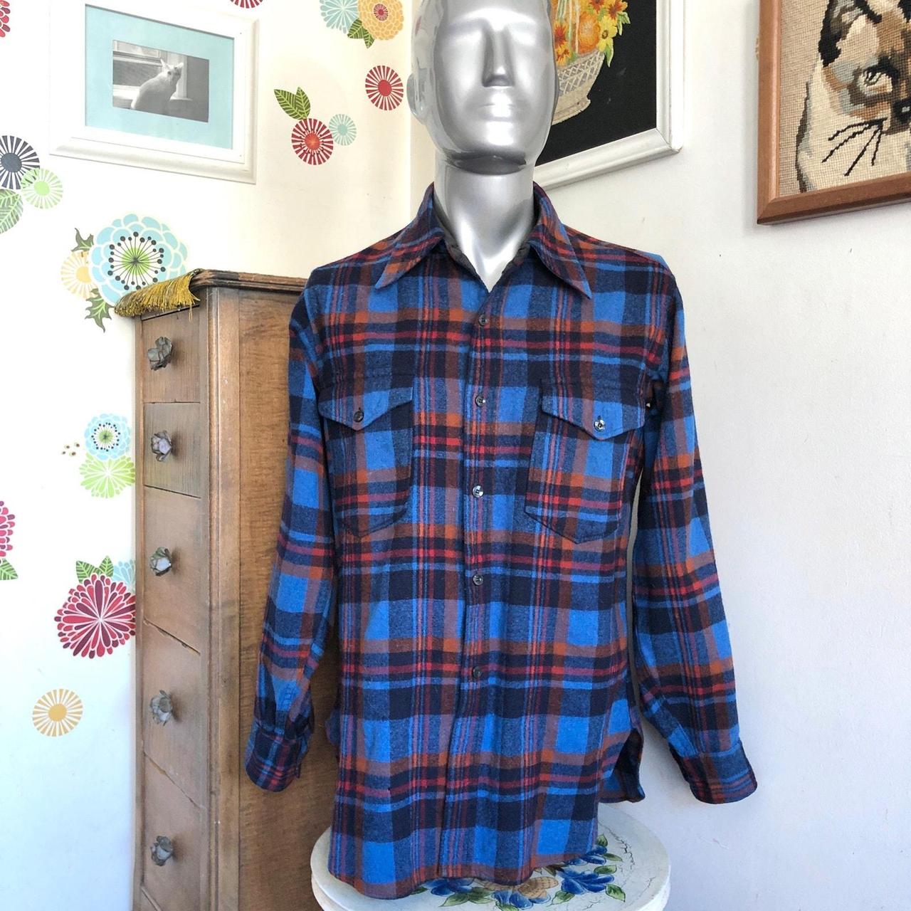 Vintage Pendleton Red Tartan Plaid Wool Button Down Shirt Men's 16.5 purchases