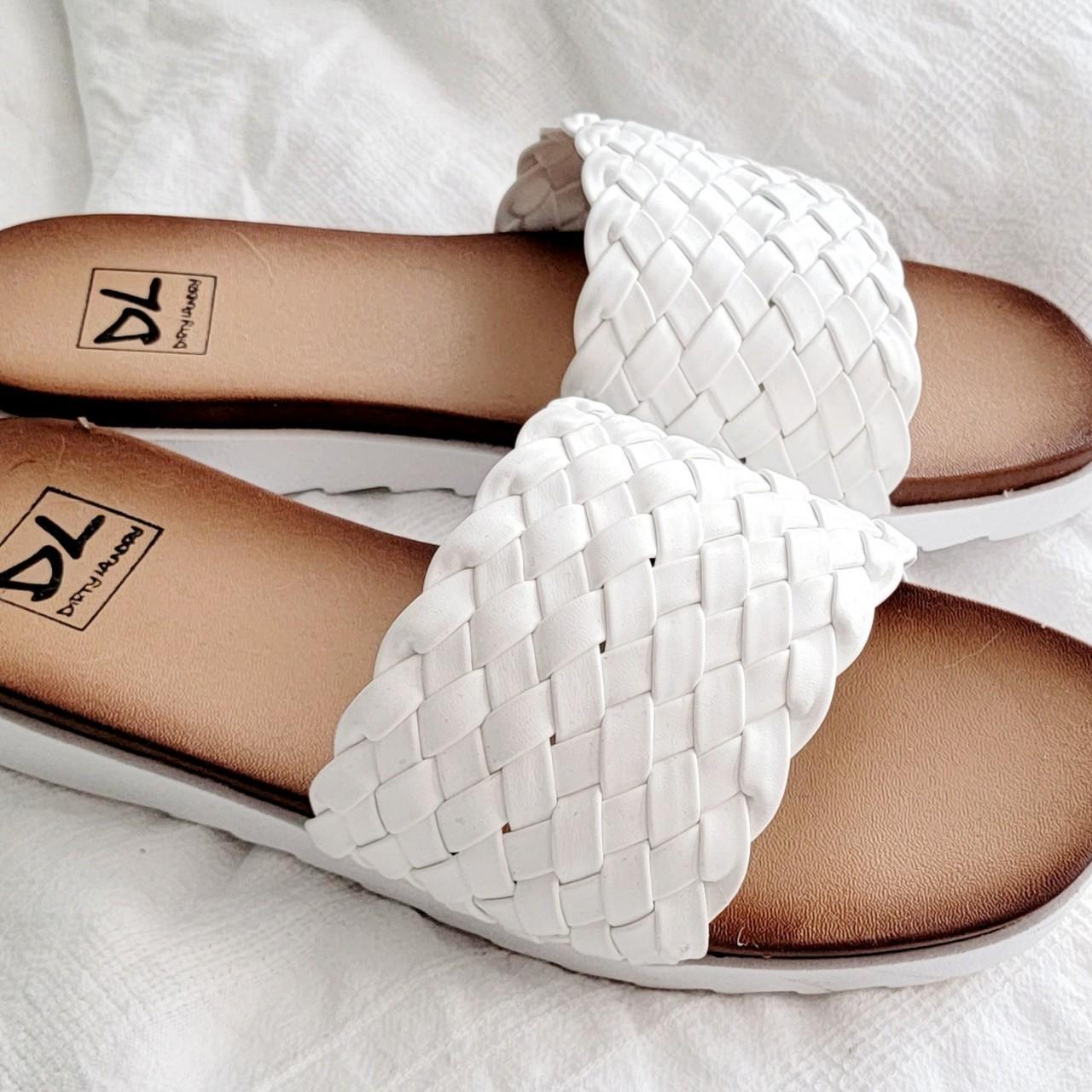 Dirty Laundry Women's White Slides Depop