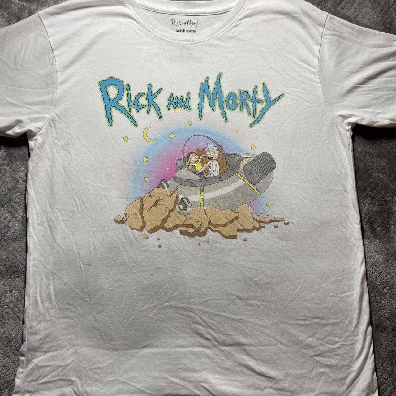 Rick and Morty graphic black t- shirt . Size medium - Depop