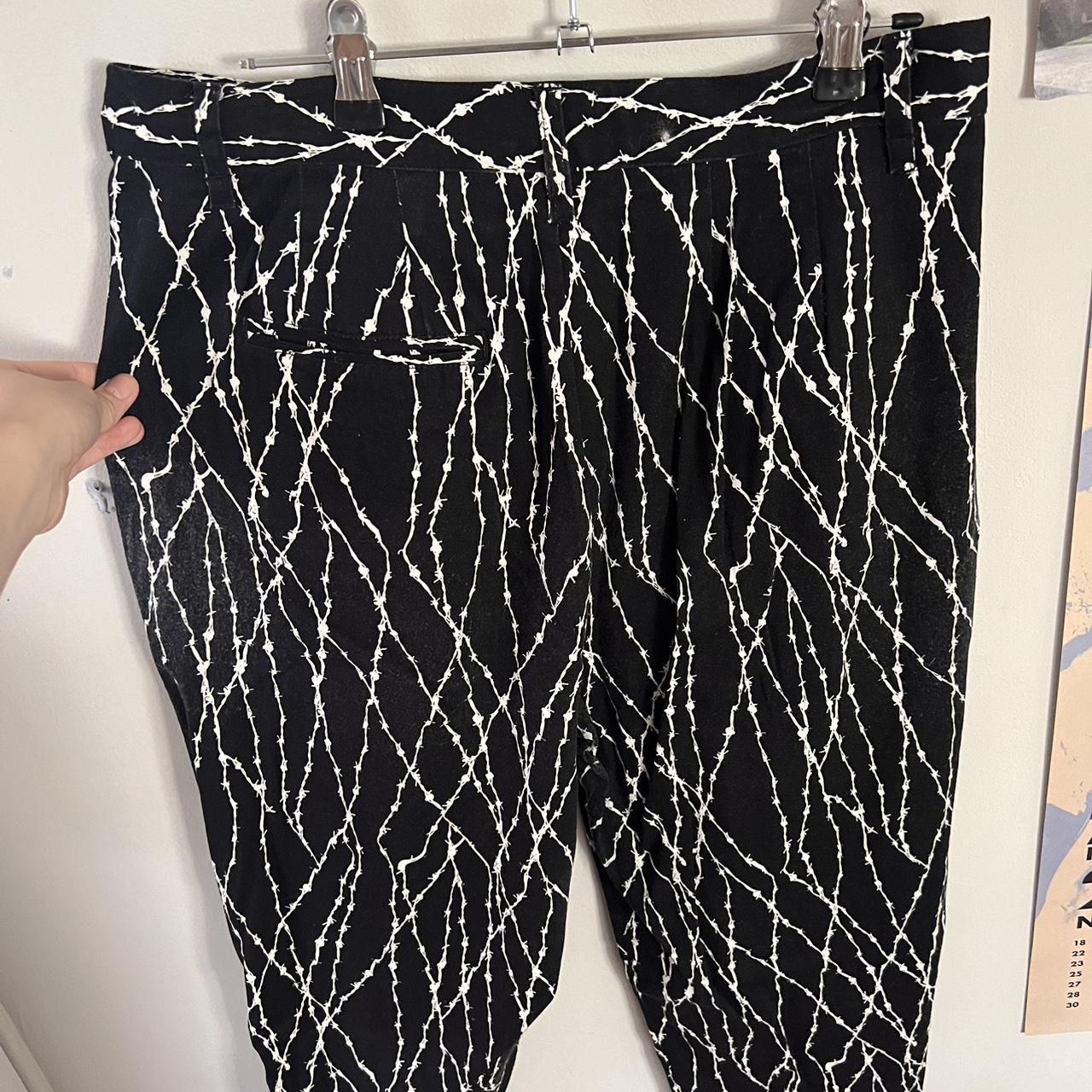 Hell Bunny barbed wire pants. Black-and-white .... - Depop