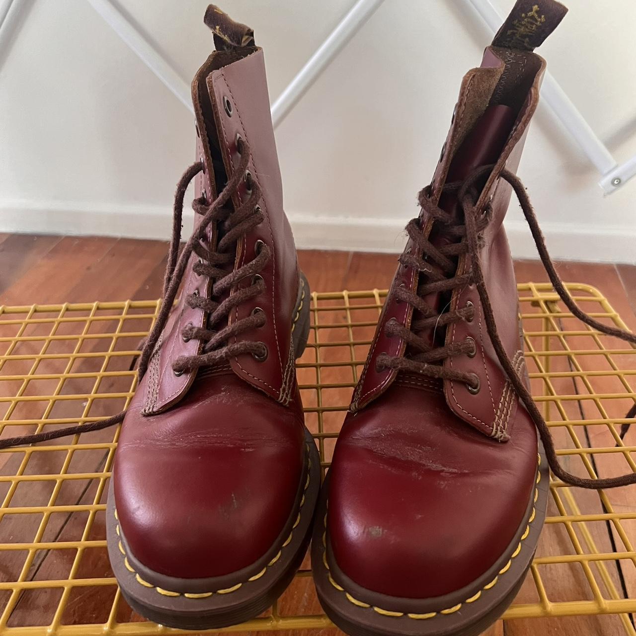 Martens 1460 Vintage Mens Oxblood Dr Martens Boots 1460 VINTAGE