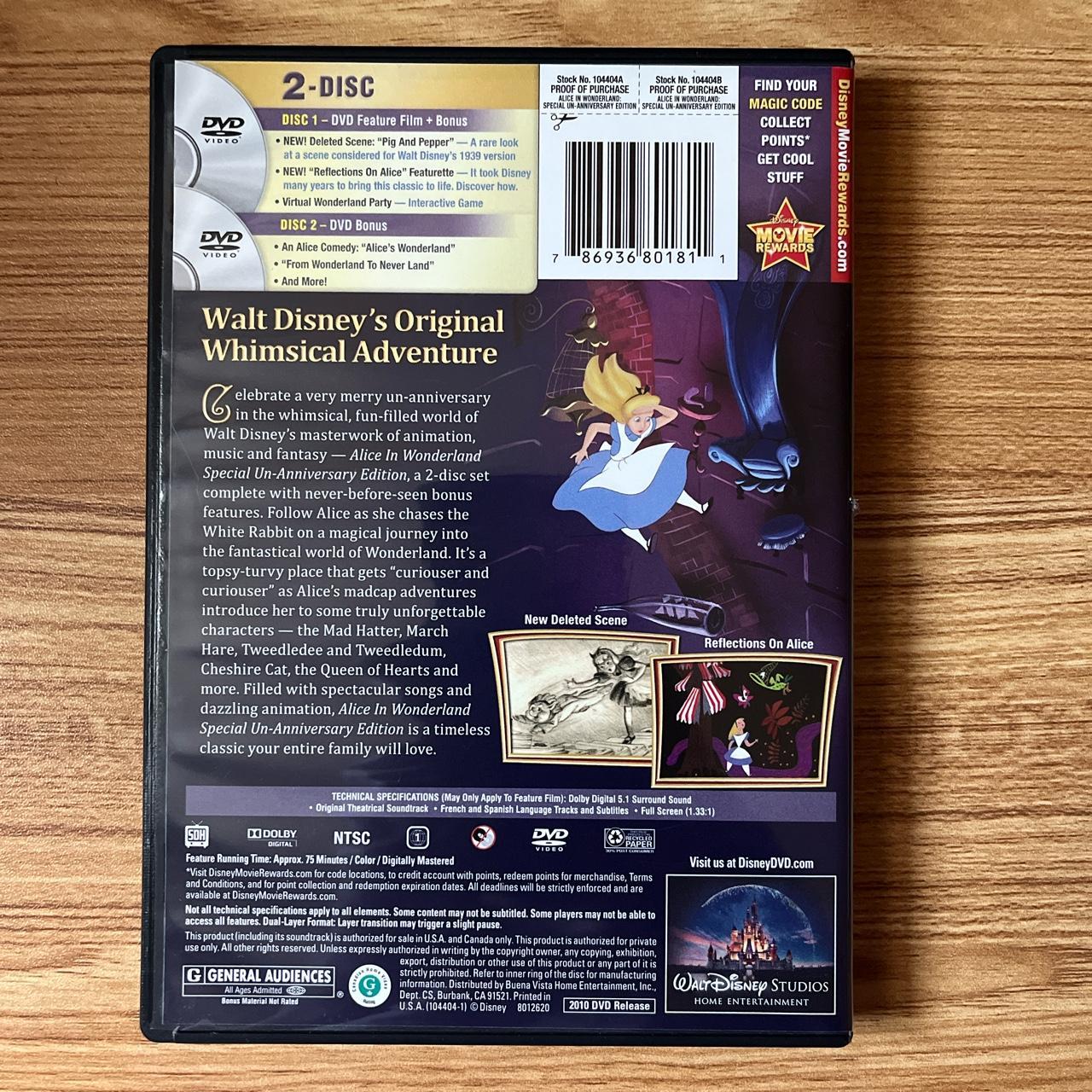 Disney Alice in Wonderland, Special Un-Anniversary Edition, 2-Disc [DVD]