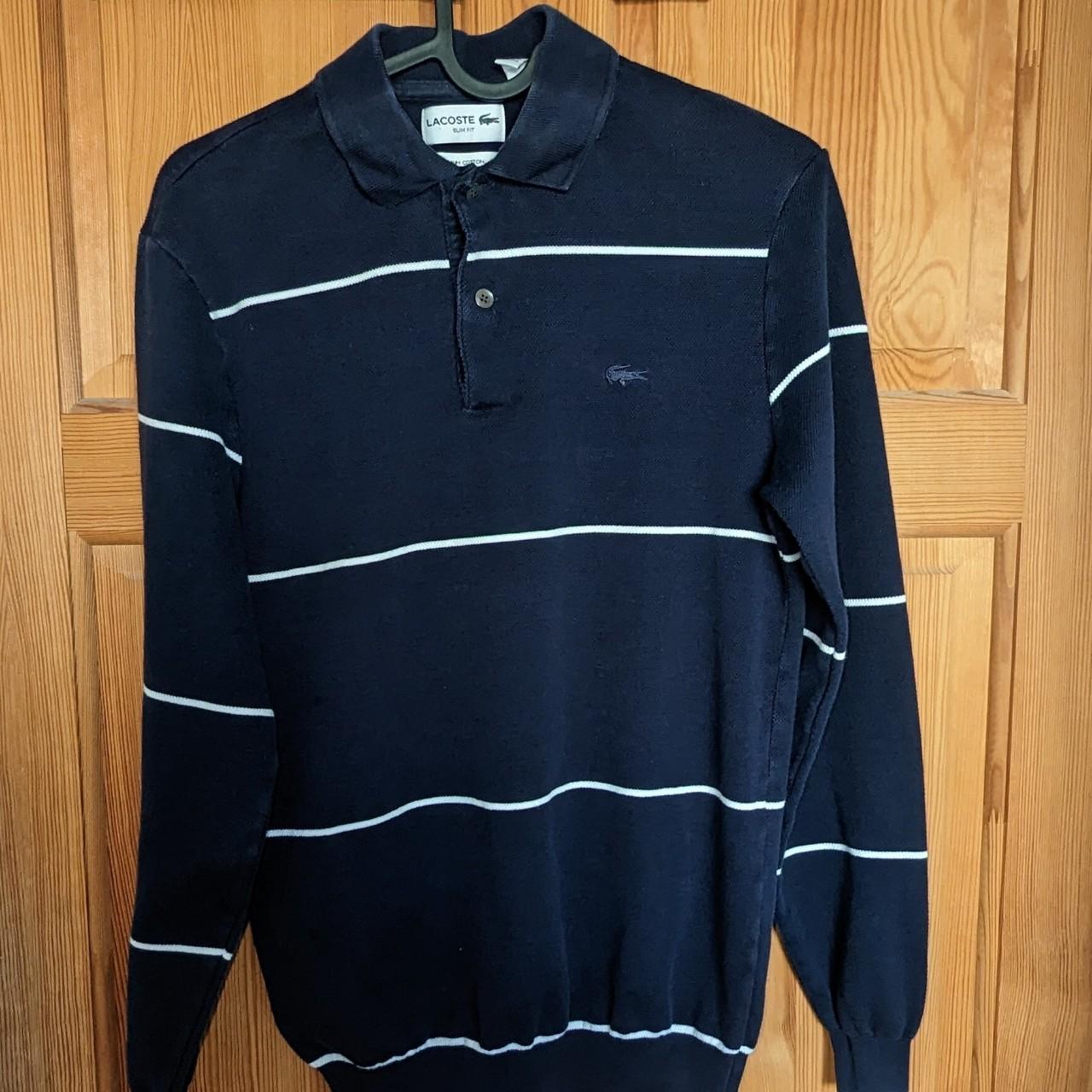 Genuine rare navy lacoste long sleeved shirt. Good... - Depop